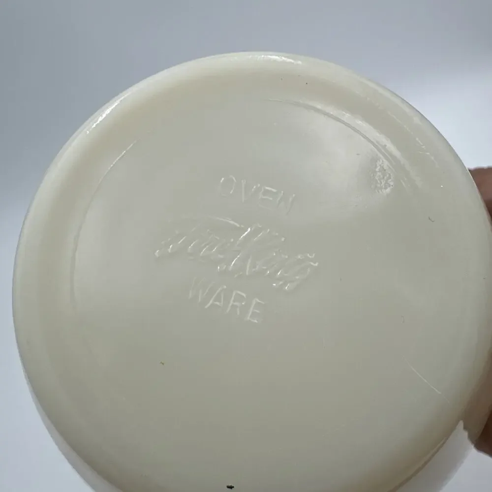 VTG Fire King Oven Ware Tulips on Ivory 4